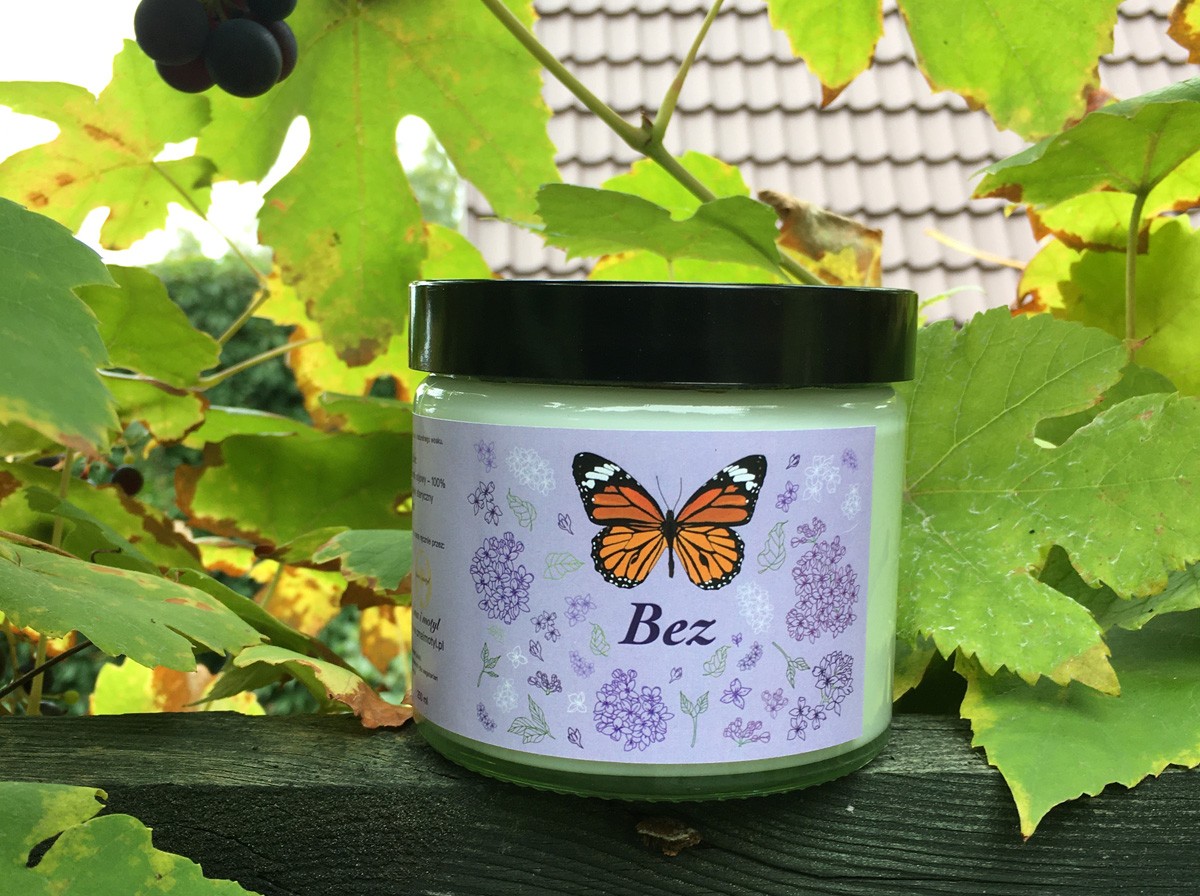 bez 250 Ekologiczna świeca w słoiku o pojemności 250 ml o aromacie bzu